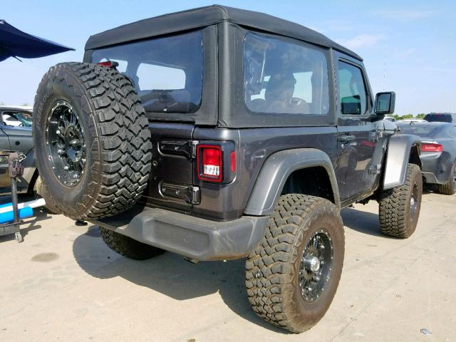 1C4GJXAG7JW307115 - 2018 JEEP WRANGLER S CHARCOAL photo 4