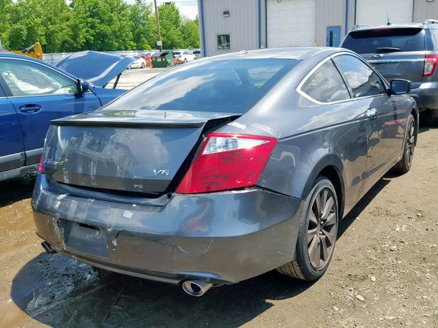 1HGCS2B89AA007466 - 2010 HONDA ACCORD EXL GRAY photo 4