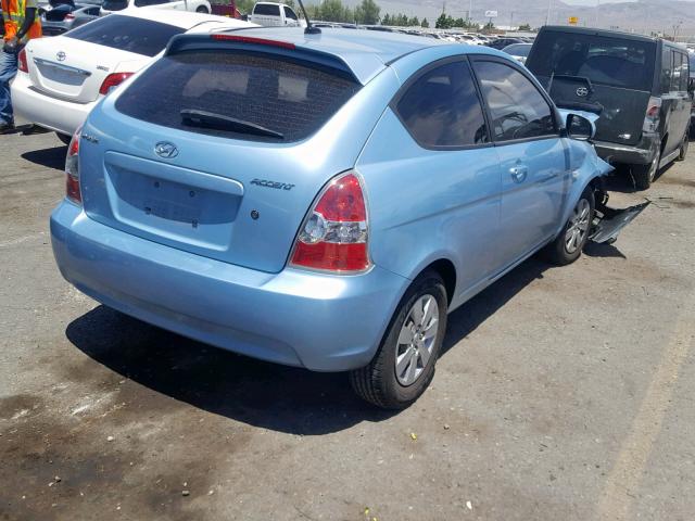 KMHCM3AC8BU195543 - 2011 HYUNDAI ACCENT GL BLUE photo 4