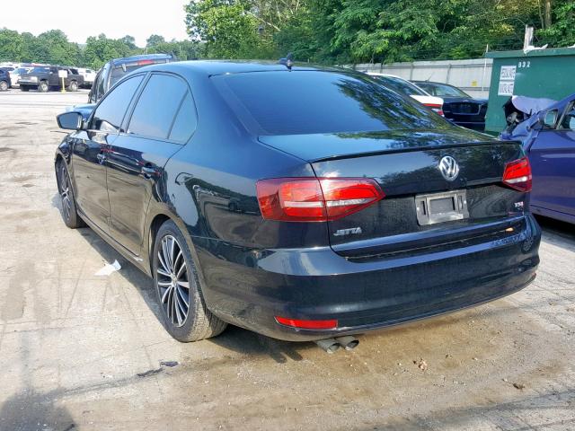 3VWD17AJ9HM299590 - 2017 VOLKSWAGEN JETTA SPOR BLACK photo 3