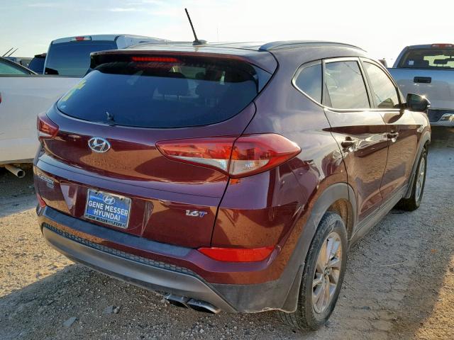 KM8J33A29GU202430 - 2016 HYUNDAI TUCSON LIM MAROON photo 4