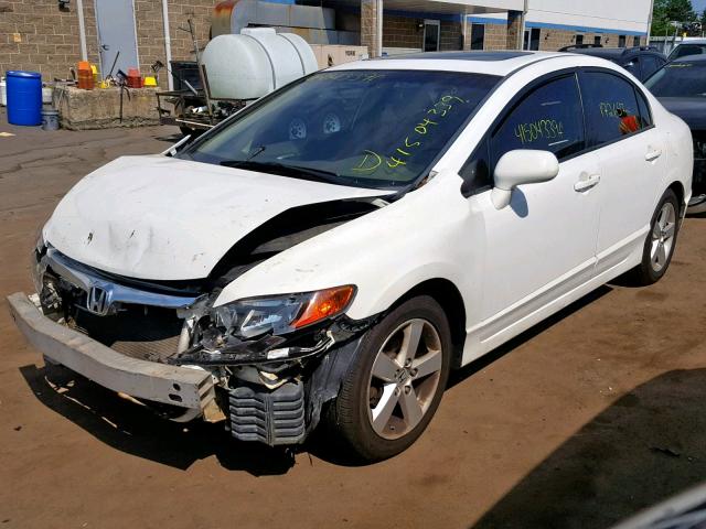 2HGFA16968H327661 - 2008 HONDA CIVIC EXL WHITE photo 2