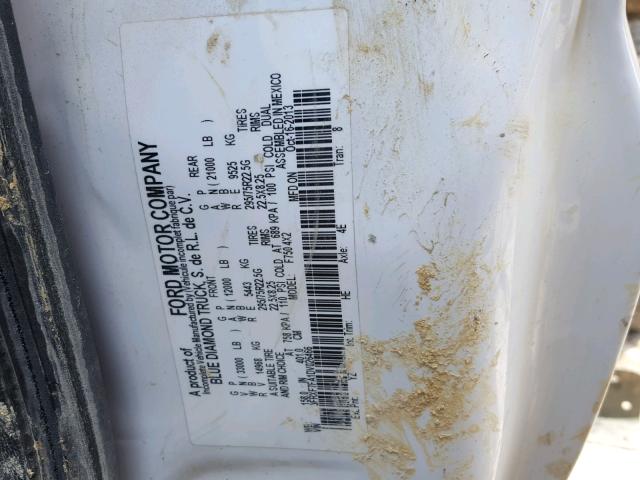 3FRXF7FA1DV026466 - 2013 FORD F750 SUPER WHITE photo 10