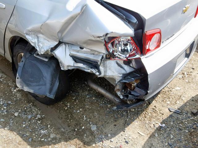 1G1ZC5E11BF355121 - 2011 CHEVROLET MALIBU 1LT SILVER photo 9