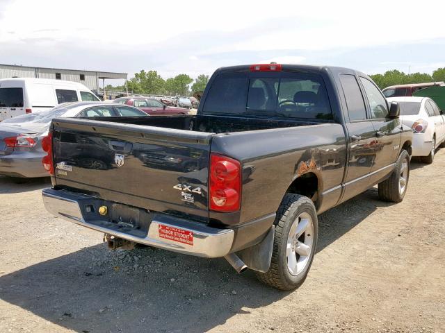 1D7HU18N88S557175 - 2008 DODGE RAM 1500 S BLACK photo 4