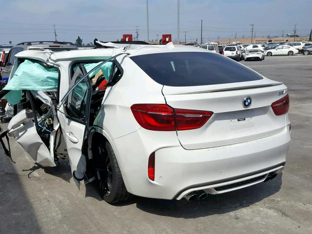 5YMKW8C50K0Y75120 - 2019 BMW X6 M WHITE photo 3