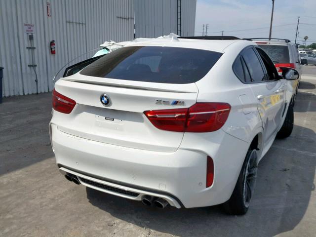 5YMKW8C50K0Y75120 - 2019 BMW X6 M WHITE photo 4