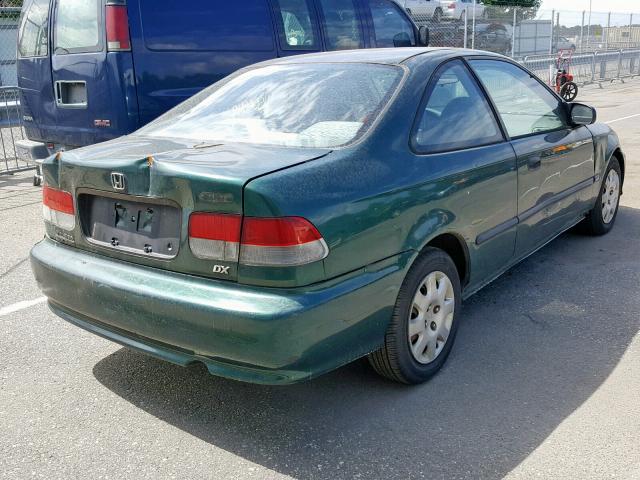 1HGEJ6120XL020619 - 1999 HONDA CIVIC DX GREEN photo 4