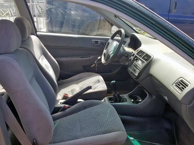 1HGEJ6120XL020619 - 1999 HONDA CIVIC DX GREEN photo 5