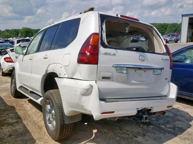 JTJBT20X750085920 - 2005 LEXUS GX 470 WHITE photo 3