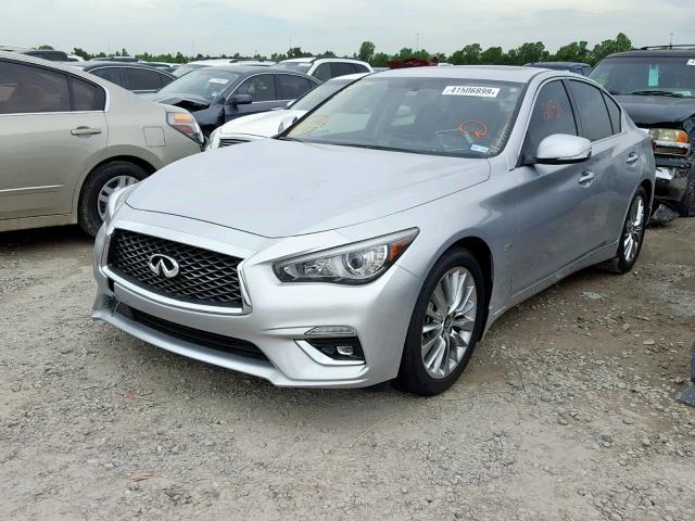 JN1EV7AP9KM519378 - 2019 INFINITI Q50 LUXE SILVER photo 2