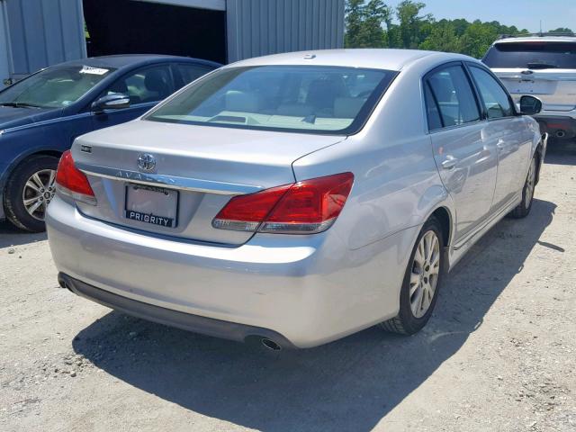 4T1BK3DB9BU416491 - 2011 TOYOTA AVALON BAS SILVER photo 4