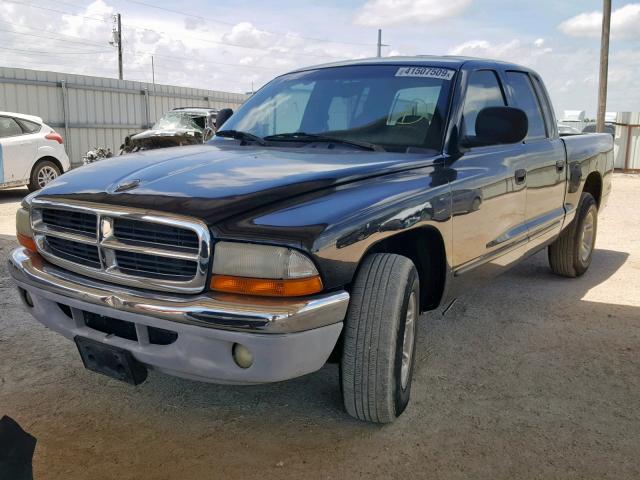 1B7GL2AN1YS700881 - 2000 DODGE DAKOTA QUA BLACK photo 2