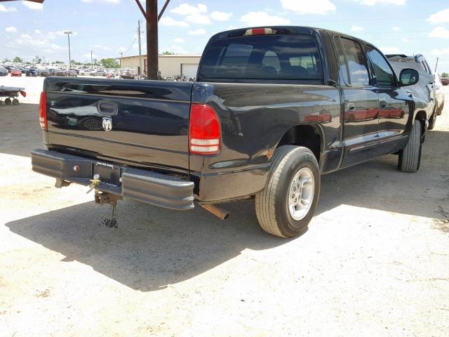 1B7GL2AN1YS700881 - 2000 DODGE DAKOTA QUA BLACK photo 4