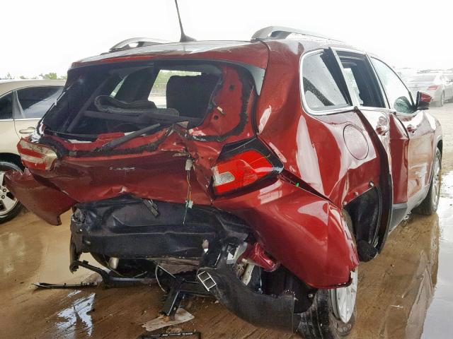 1C4PJLCS1GW128250 - 2016 JEEP CHEROKEE L RED photo 4