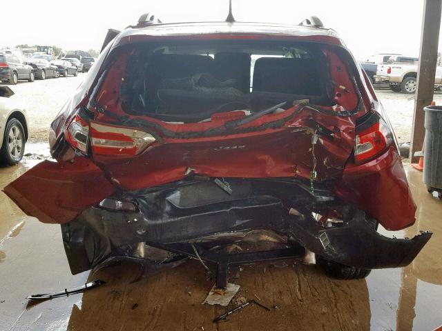 1C4PJLCS1GW128250 - 2016 JEEP CHEROKEE L RED photo 9