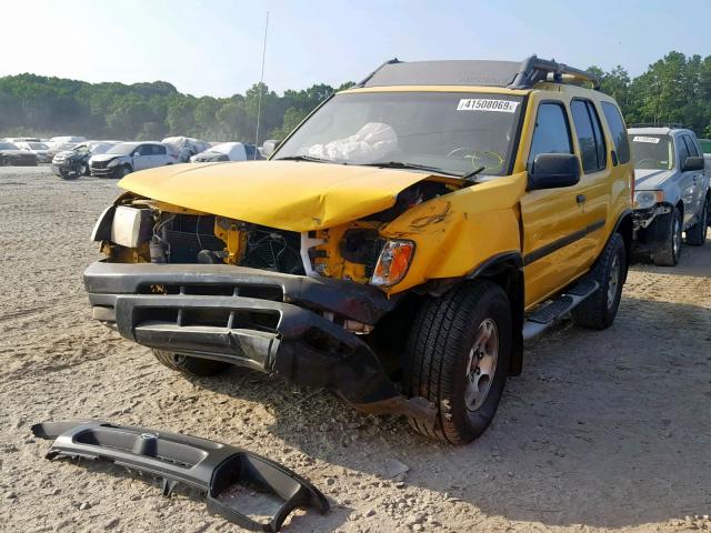 5N1ED28T0YC566766 - 2000 NISSAN XTERRA XE YELLOW photo 2