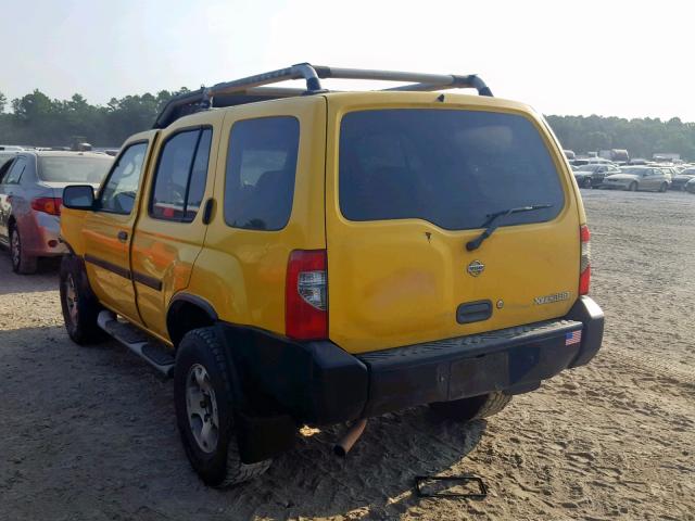 5N1ED28T0YC566766 - 2000 NISSAN XTERRA XE YELLOW photo 3