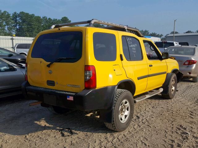 5N1ED28T0YC566766 - 2000 NISSAN XTERRA XE YELLOW photo 4