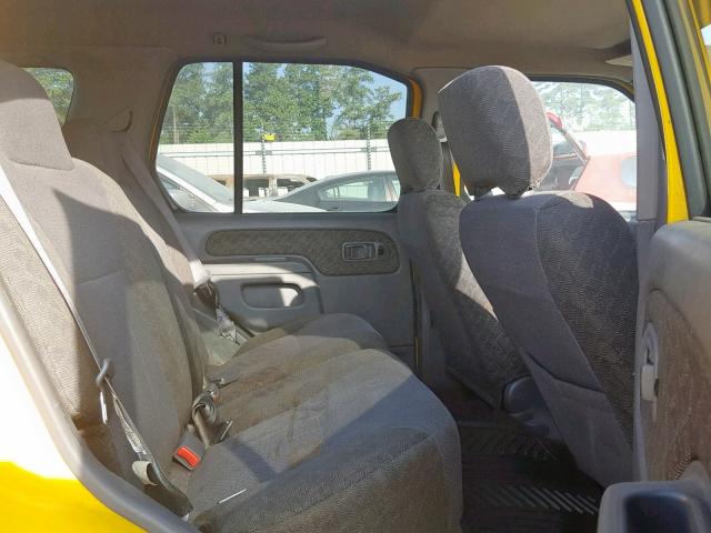 5N1ED28T0YC566766 - 2000 NISSAN XTERRA XE YELLOW photo 6