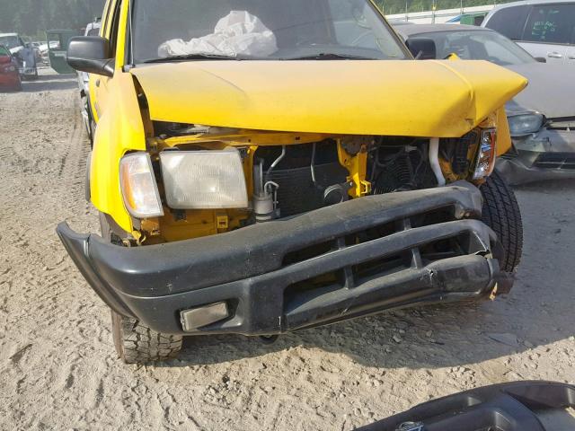 5N1ED28T0YC566766 - 2000 NISSAN XTERRA XE YELLOW photo 9