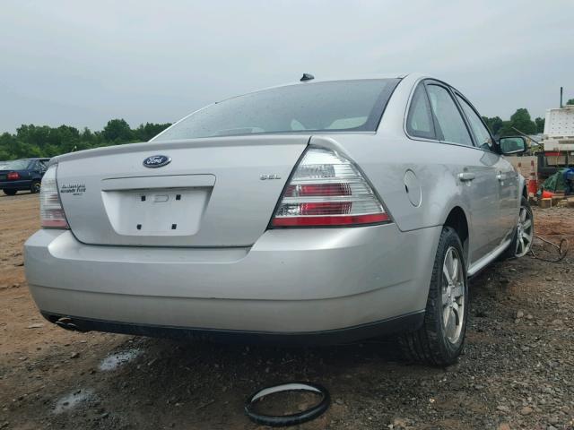 1FAHP24W48G168435 - 2008 FORD TAURUS SEL SILVER photo 4