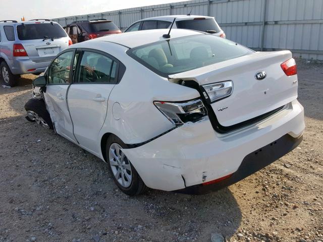 KNADM4A36H6058612 - 2017 KIA RIO LX WHITE photo 3