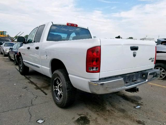 1D7HU18D35S222621 - 2005 DODGE RAM 1500 S WHITE photo 3