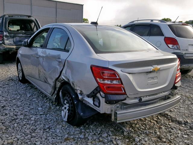 1G1JA5SH6H4146188 - 2017 CHEVROLET SONIC LS SILVER photo 3