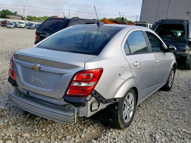 1G1JA5SH6H4146188 - 2017 CHEVROLET SONIC LS SILVER photo 4