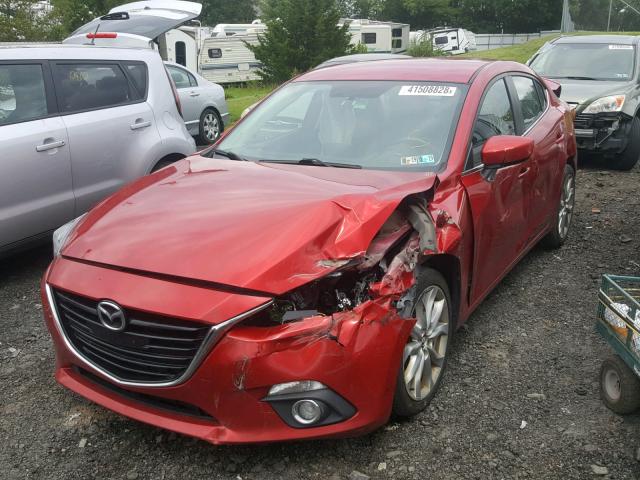 JM1BM1V39E1116868 - 2014 MAZDA 3 TOURING RED photo 2