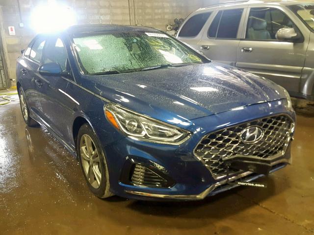 5NPE34AF7JH693676 - 2018 HYUNDAI SONATA SPO BLUE photo 1