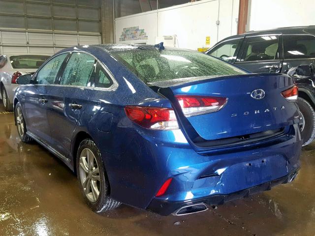 5NPE34AF7JH693676 - 2018 HYUNDAI SONATA SPO BLUE photo 3