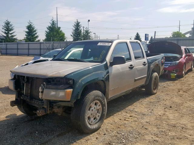 1GCDT136548151437 - 2004 CHEVROLET COLORADO GREEN photo 2