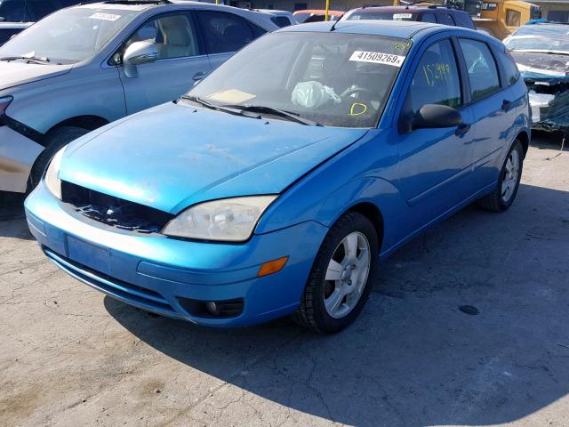 1FAHP37N67W342034 - 2007 FORD FOCUS ZX5 BLUE photo 2