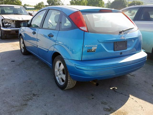 1FAHP37N67W342034 - 2007 FORD FOCUS ZX5 BLUE photo 3