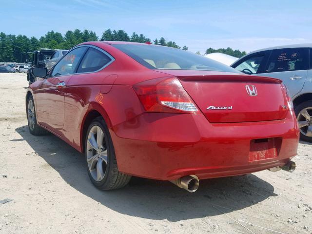 1HGCS2B8XCA007320 - 2012 HONDA ACCORD EXL RED photo 3