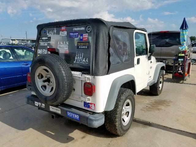 1J4FA39S64P716275 - 2004 JEEP WRANGLER X WHITE photo 4