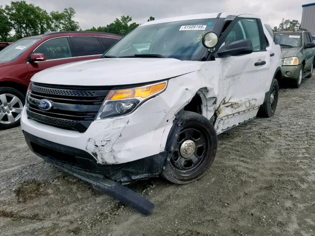 1FM5K8AR4DGB90499 - 2013 FORD EXPLORER P WHITE photo 2