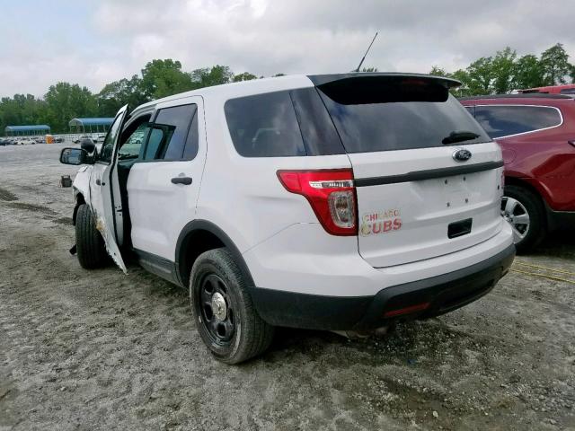 1FM5K8AR4DGB90499 - 2013 FORD EXPLORER P WHITE photo 3