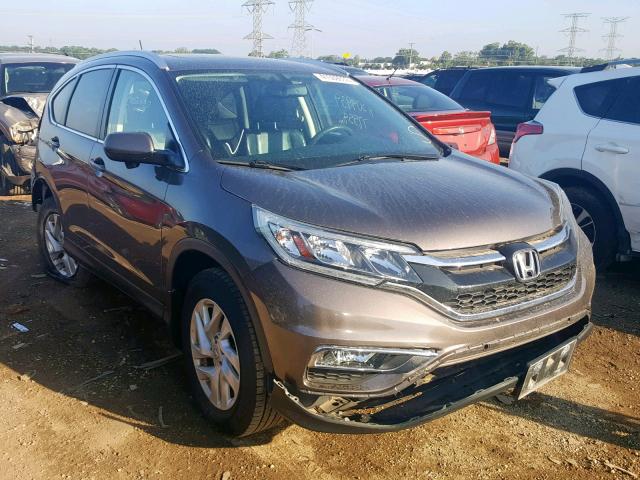 2HKRM4H70FH609296 - 2015 HONDA CR-V EXL BROWN photo 1