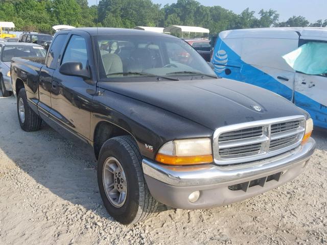 1B7GL22X8XS285203 - 1999 DODGE DAKOTA BLACK photo 1