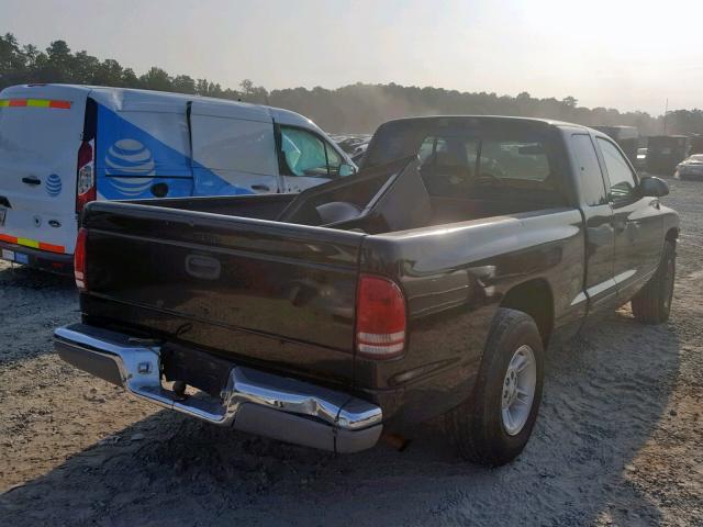 1B7GL22X8XS285203 - 1999 DODGE DAKOTA BLACK photo 4