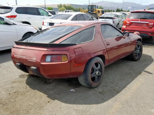 WP0JB0923FS860409 - 1985 PORSCHE 928 S BURGUNDY photo 4