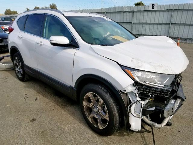 5J6RW2H86KA007229 - 2019 HONDA CR-V EXL WHITE photo 1