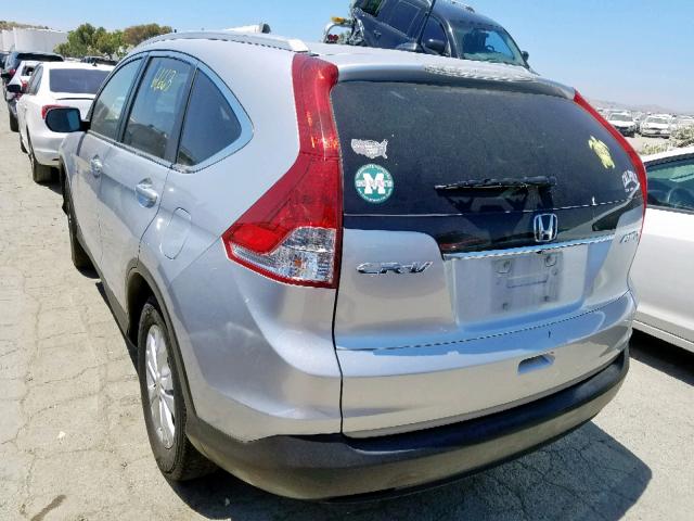 2HKRM4H76DH646270 - 2013 HONDA CR-V EXL SILVER photo 3