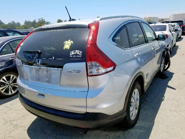 2HKRM4H76DH646270 - 2013 HONDA CR-V EXL SILVER photo 4