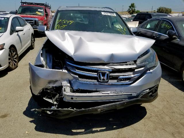 2HKRM4H76DH646270 - 2013 HONDA CR-V EXL SILVER photo 9