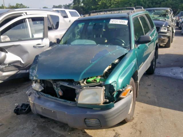 JF1SF63571H766785 - 2001 SUBARU FORESTER L GREEN photo 2