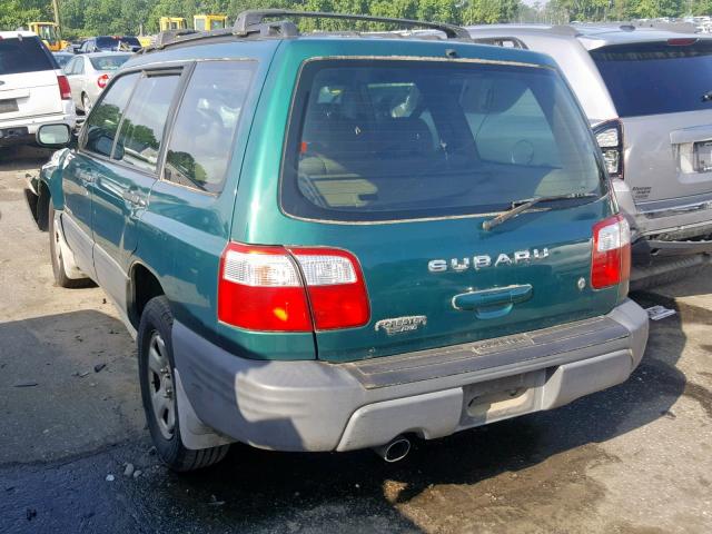 JF1SF63571H766785 - 2001 SUBARU FORESTER L GREEN photo 3